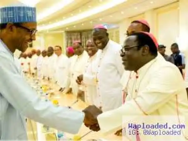 Photos: President Buhari meets with Catholic Bishops in AsoRock